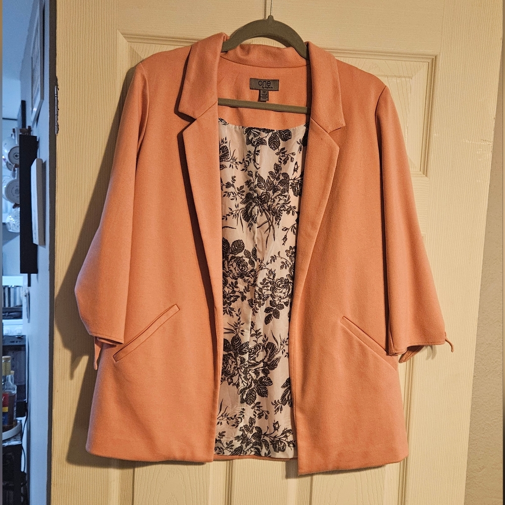 ONE pink blazer with satin inside